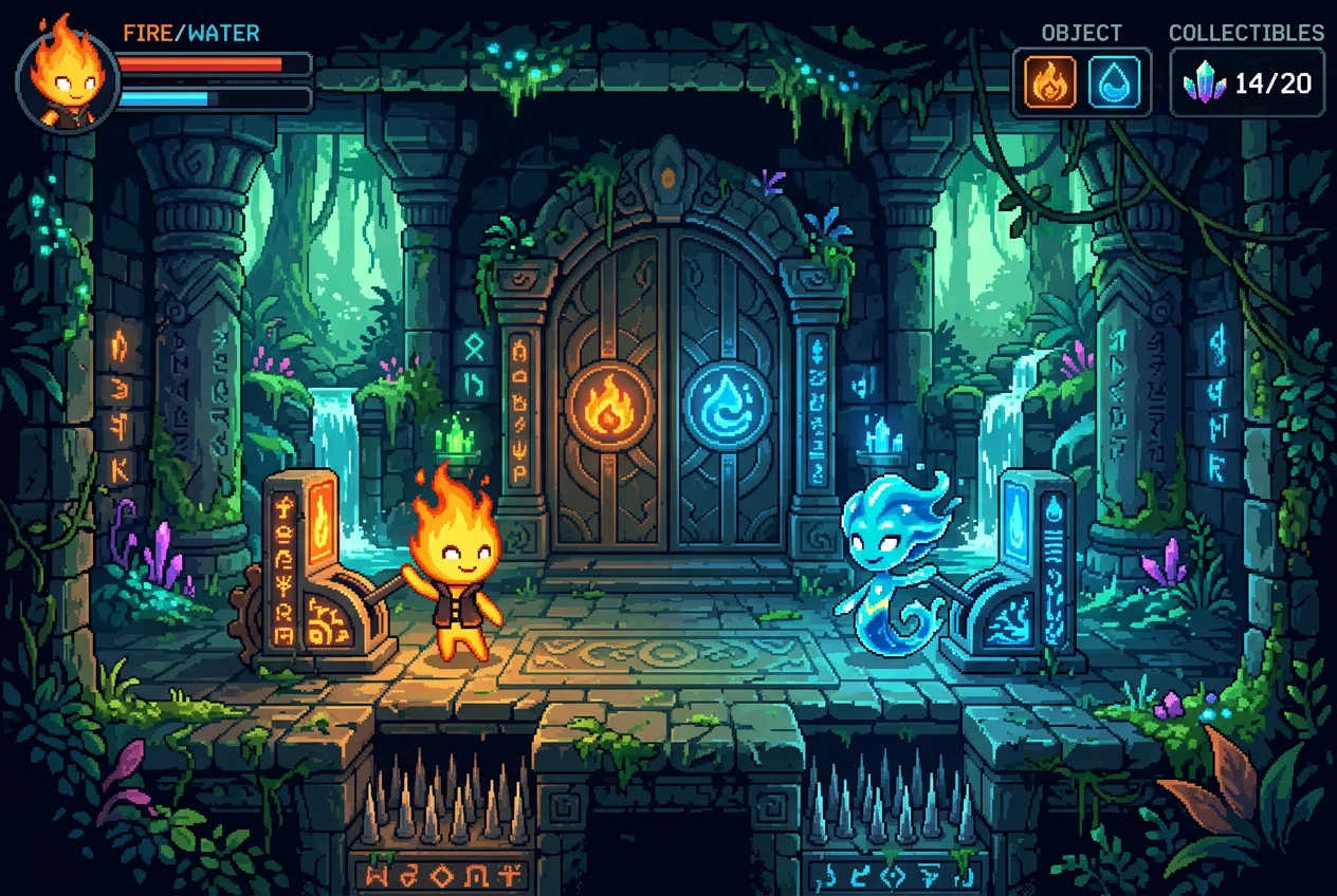 Fireboy and Watergirl: The Forest Temple Maze