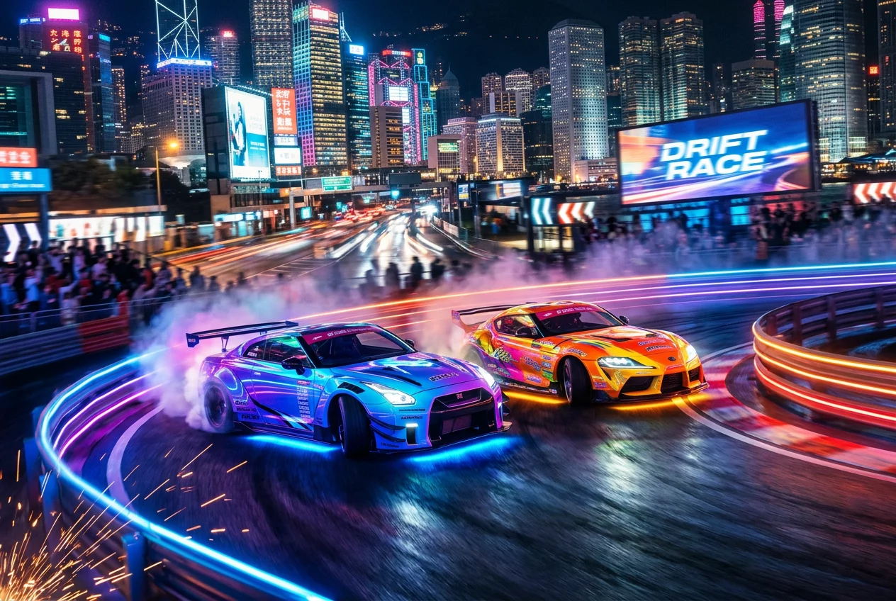 Two Lambo Rivals: Drift Race
